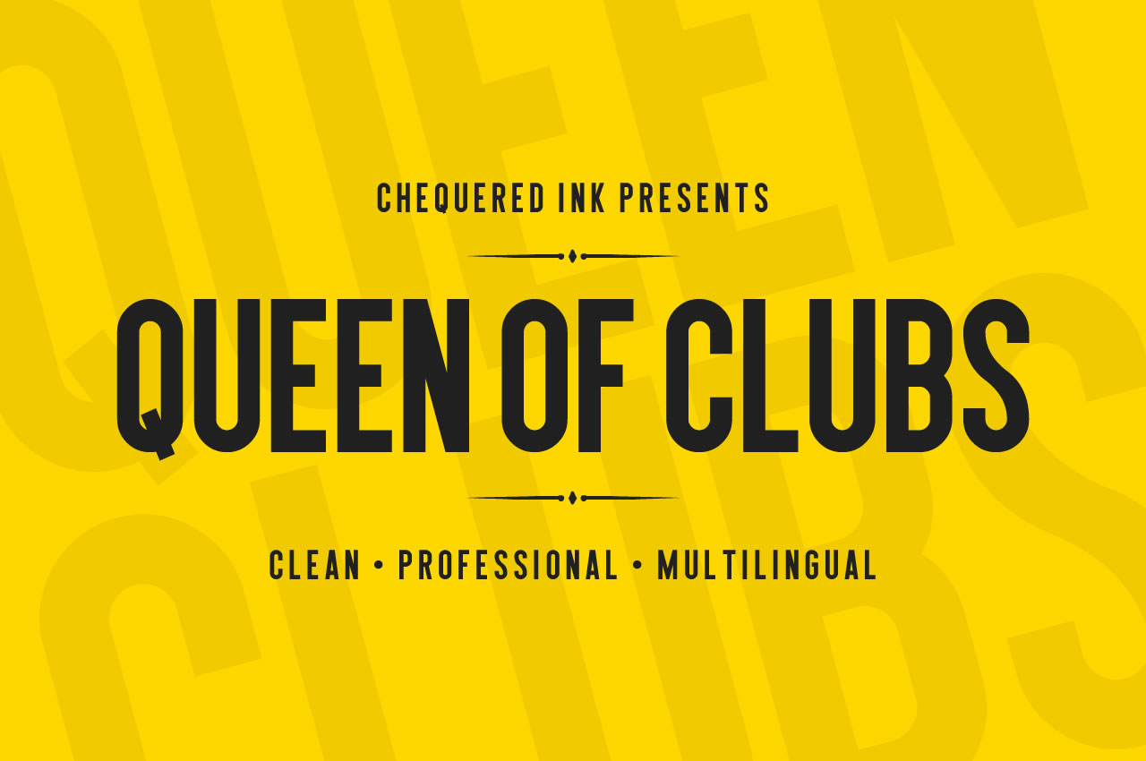 Queen of Clubs: A Versatile and Professional Sans Serif Font