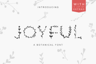 The Joyful Font: A Botanical Masterpiece for Creative Expression