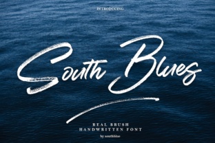 The South Blue: A Stylish Brush Font for Creative Expression