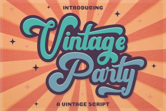 Vintage Party: A Bold Script Font for Timeless Design